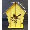 Maison oiseau décorative en bois