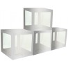4 Cubes carton avec film plast. rigide argent 30X30X30CM 4 Cubes carton avec film plast. rigide argent 30X30X30CM