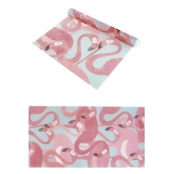 Chemin de table romance flamant rose, 30cm x 5m