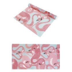 Runner da tavolo romantico fenicottero, 30 cm x 5 m