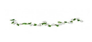 Guirlande de fleurs de cerisier blanc, 220cm