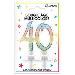 Candela anni 40 multicolore