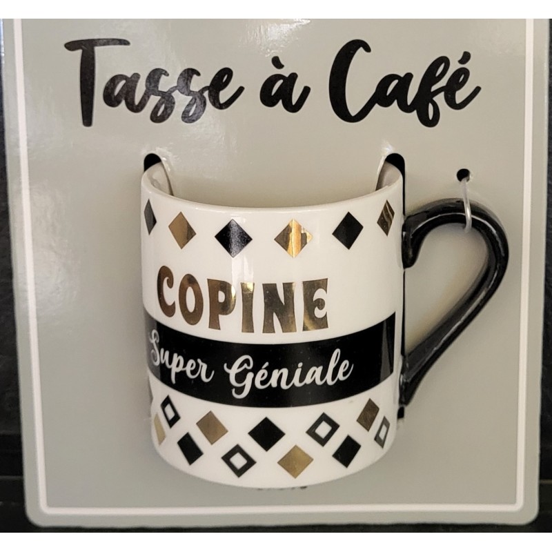 1 Tasses à café Noir & Or avec texte 1 Tasses à café Noir & Or avec texte