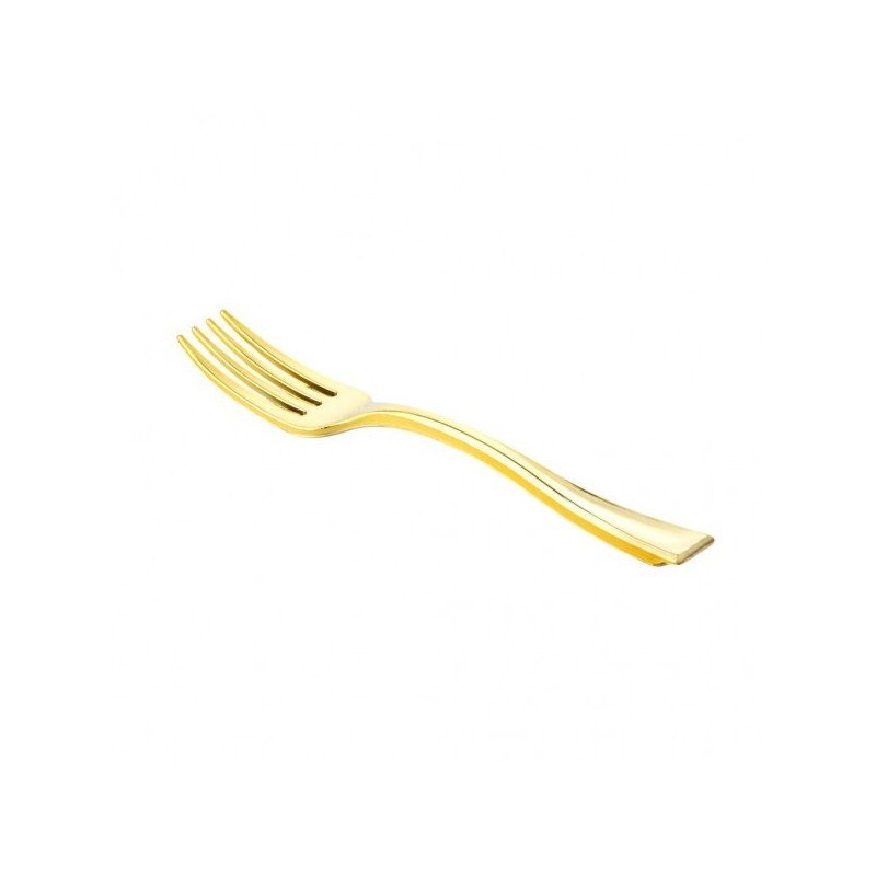 30 Forchette, dorate, lavabili e riutilizzabili