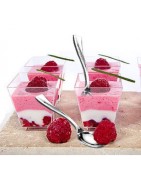 Verrines en plastique, fêtes, verrines jetables