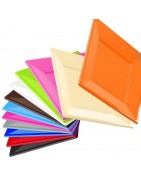 Vaisselle jetable en couleur