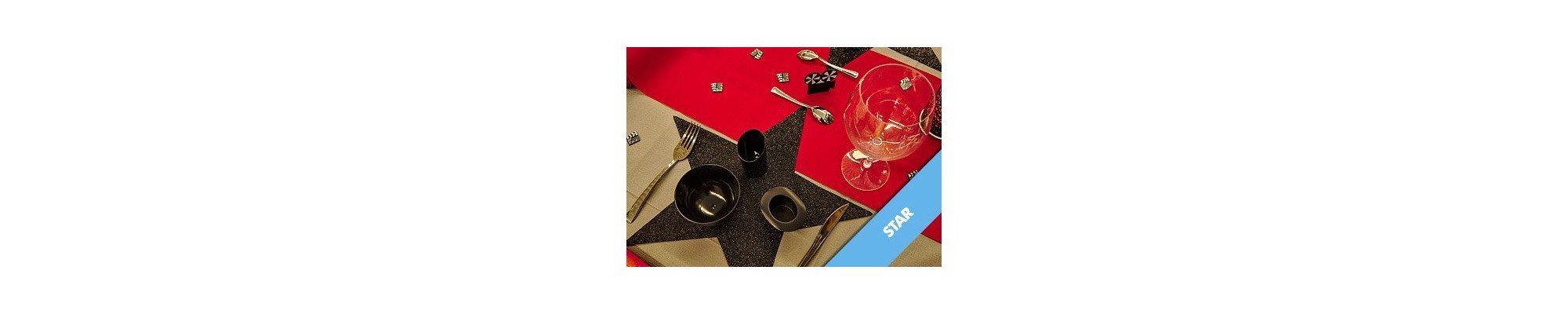 Catégorie Star - Partytime : 45 Serviettes  Dunilin blanc 40 x 40, 1/4 , 50 Serviettes Dunilin noir, 40 x 40, 1/4 , Rouleau d...