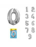 Catégorie Ballons argentés lettres et chiffres - Partytime : 1 Ballon hélium joyeux anniversaire, ø 46 cm , 1 Ballon hélium 1...