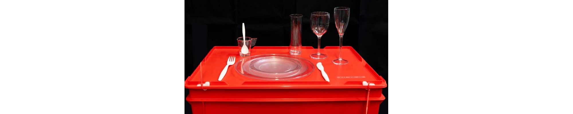 Box et KITS de vaisselle réutilisable pour divers évènements