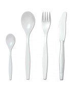 Catégorie Couverts - Partytime : Set de couverts (Couteau-Fourchette-Cuillère), PS,Métal , 50 Fourchettes, PP, traslucide , 5...