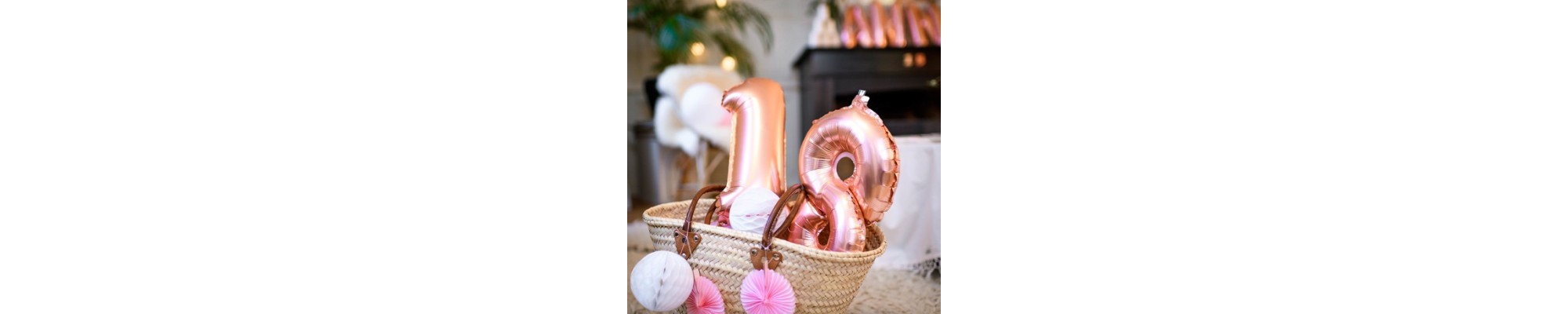 Ballons rose gold chiffre