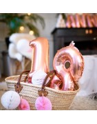 Ballons rose gold chiffre