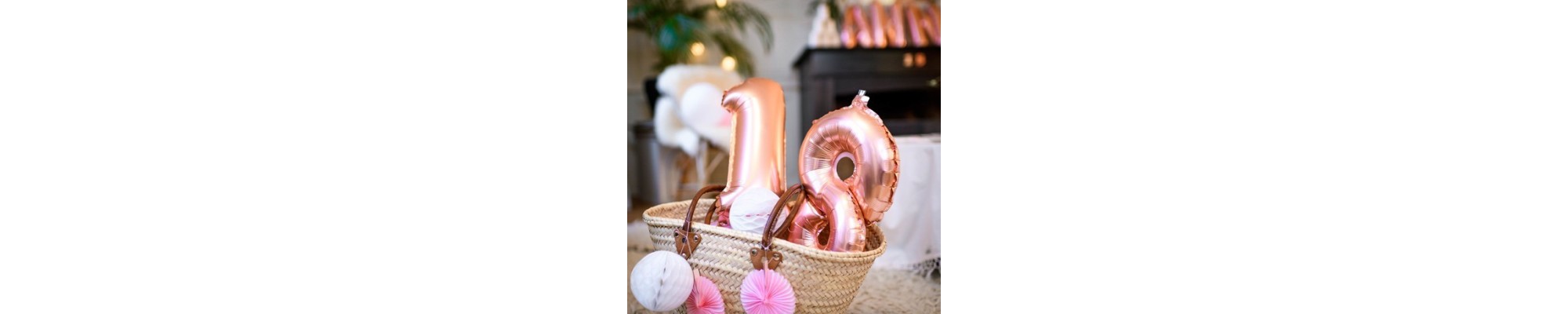 Ballons rose gold chiffre